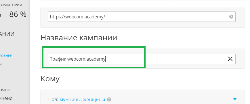 Название кампании