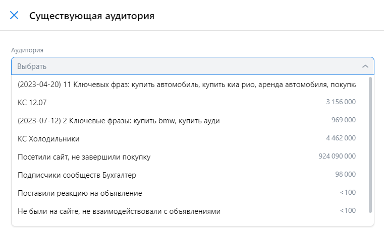 Существующая аудитория в ВК реклама